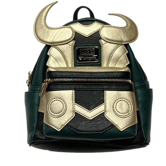 Marvel Avenger Vegan Faux Leather Loki Cosplay Loungefly Backpack - Picture 1 of 9